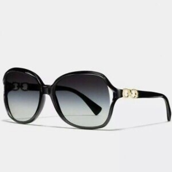 Coach Black Kissing C Sunglasses New in Case - Picture 1 of 8